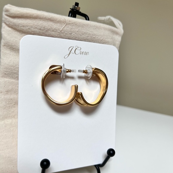 J. Crew Silver-Plated Deep-Dip Earrings - Picture 3 of 8